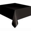 3 Count Black Rectangular Plastic Table Covers - 54'' x 108''