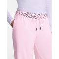 Delicate Pink Halloween Lounge Pants with Printed Foldover Waistband - XS to 3X