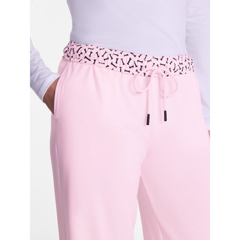 Pink Halloween French Terry Lounge Pants with Foldover Waistband - XS-3X