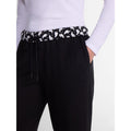Women's Halloween Printed Lounge Pants with Foldover Waistband - Black Soot XS