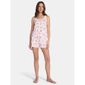 Pink Halloween Women's Hacci Knit Tank Top and Shorts Pajama Set - L