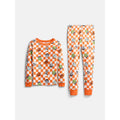 Halloween Boys' Spooky Orange Tapered Fit Pajama Set - Glow-In-The-Dark Eyes