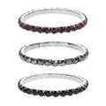 Black Crystal Halloween Stretch Bracelet Set – Spooky Era 3 Pieces