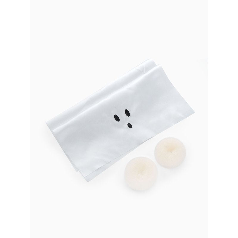 Ghost Halloween Hair Buns Kit - DIY Spooky Hair Accessories for Costumes & Parties