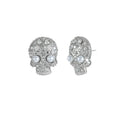 Skull Embellished Halloween Earrings - Skull Stud Variation, Spooky Party Jewelry