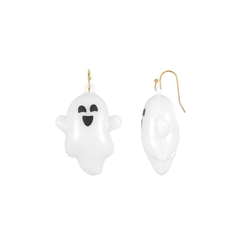 Light-Up Ghost Halloween Earrings - Spooky Festive Jewelry, 1 Pair