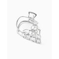 Halloween Women's Metal Skull Claw Hair Clip - Silver, Spooky Season Accessory