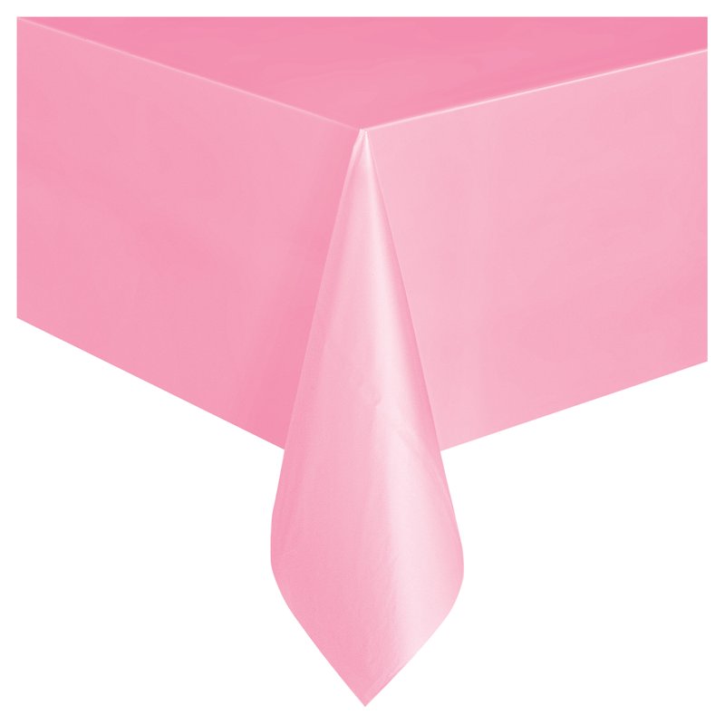 Light Pink Rectangular Plastic Table Cover - 54" x 108" - Single