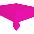 54" x 108" Pink Rectangular Plastic Table Cover - Single