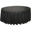 84IN Black Round Plastic Table Cover - Single Use