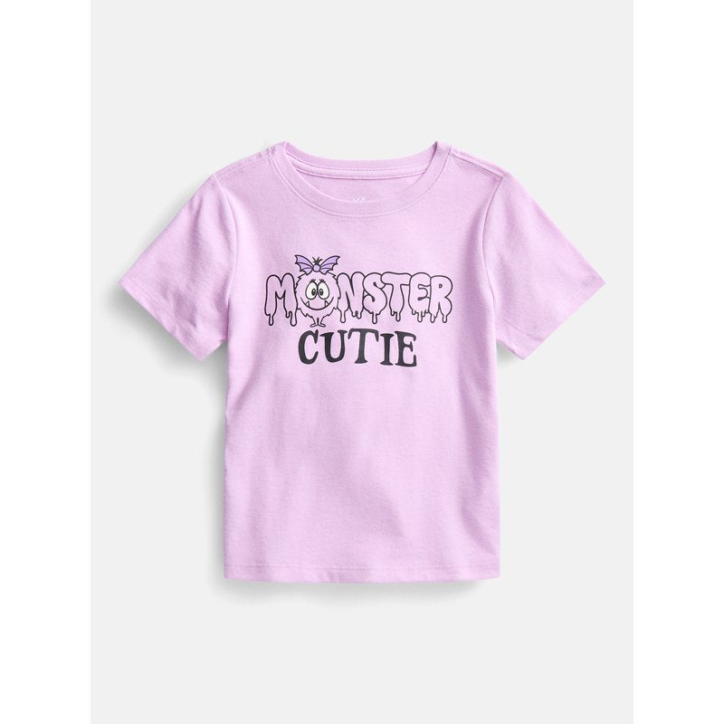 Toddler Girls Halloween Graphic Tee - Purple Pushup, 12M from Way to Celebrate