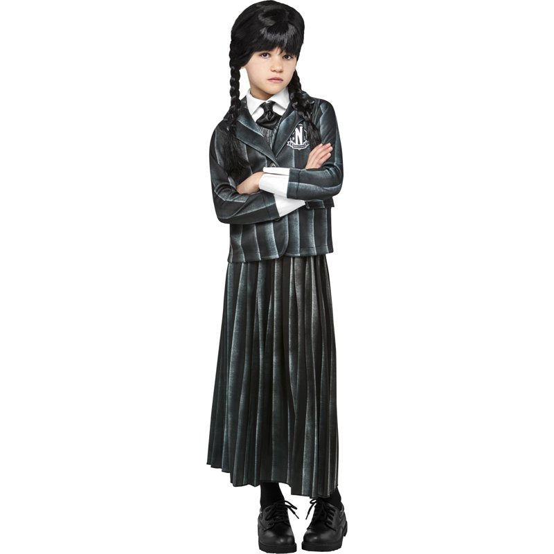 Girls Wednesday Addams Nevermore Academy Costume Set - Size 14-16