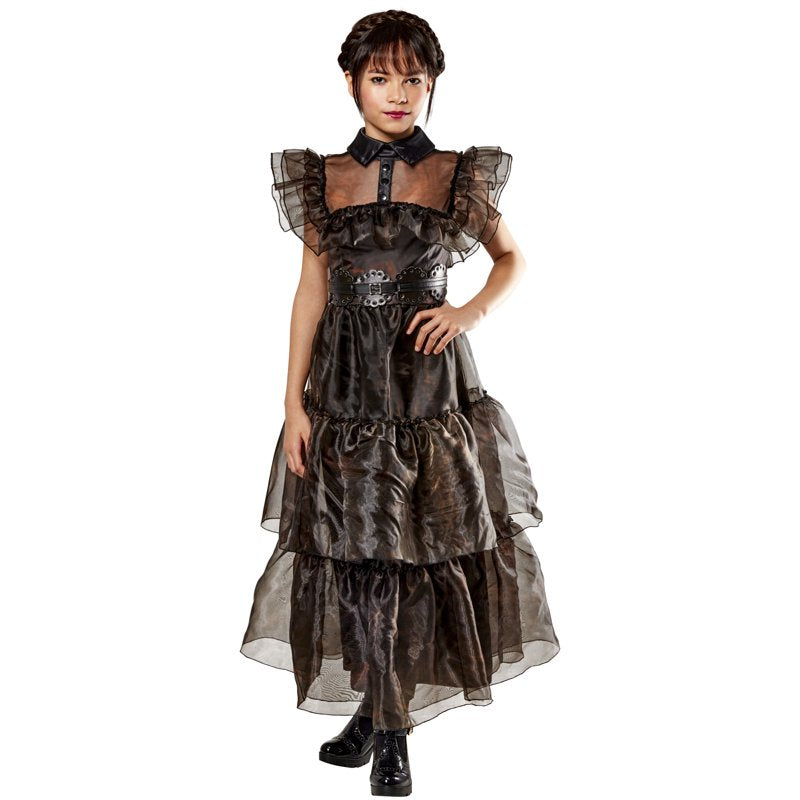 Wednesday Addams Nevermore Academy Rave'n Dance Girl's Costume - Size 7-8