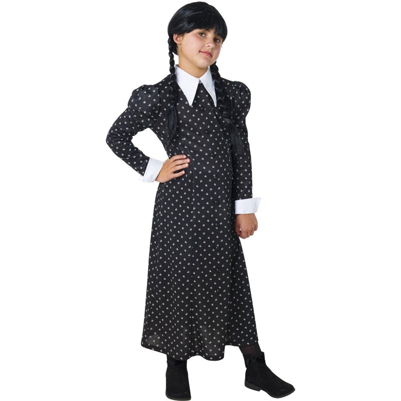 Girls Wednesday Addams Costume Large - Nevermore Academy Gothic Dress