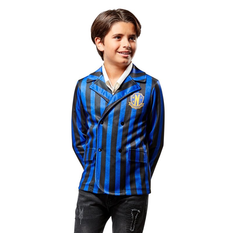 Kids Wednesday Nevermore Academy Uniform Jacket - Small, Purple & Black