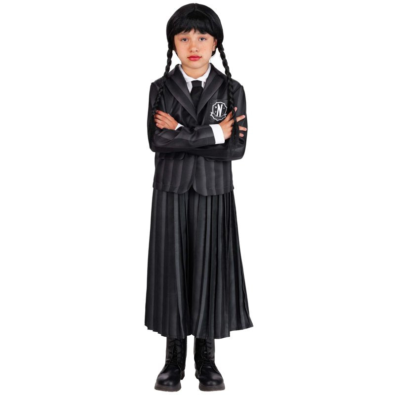 Wednesday Nevermore Girl's Costume - Addams Family Dress & Blazer Set - Variation 12/14
