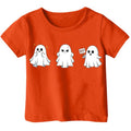Kids Halloween T-Shirt for 3-4 Years - Orange Short Sleeve Costume Top