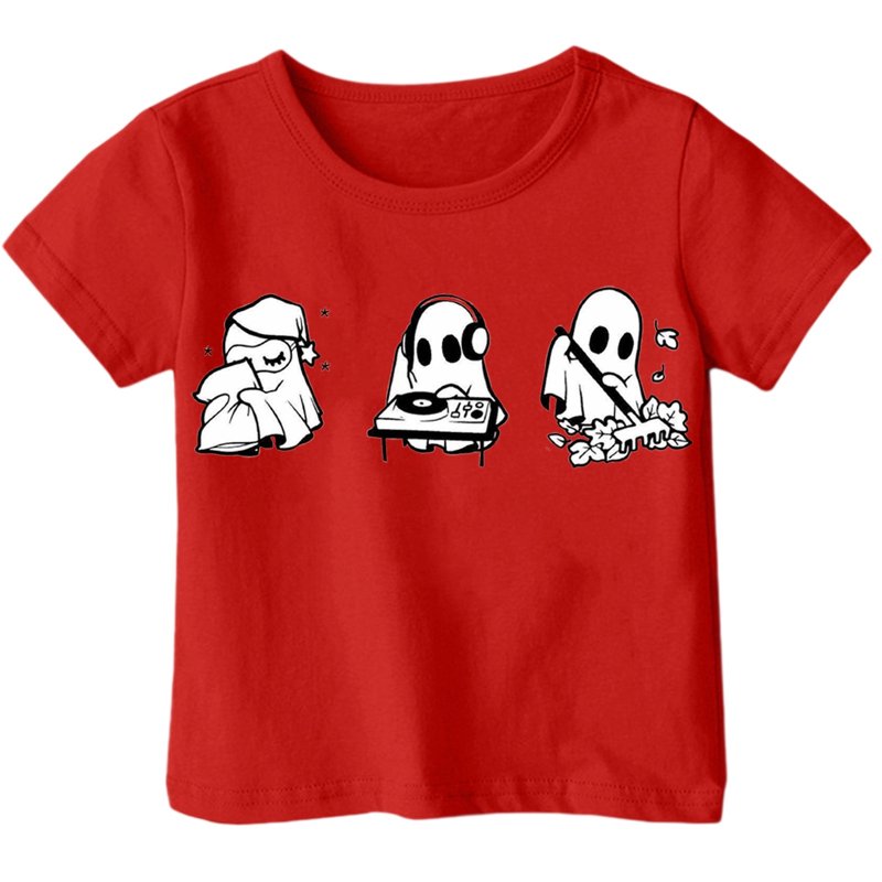 Kids Halloween T-Shirt Z11-Red 2-3 Years Halloween Costume Tee