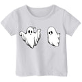 Kids Halloween T-Shirt Z16 White 6-7 Years - Cute Printed Short Sleeve Top