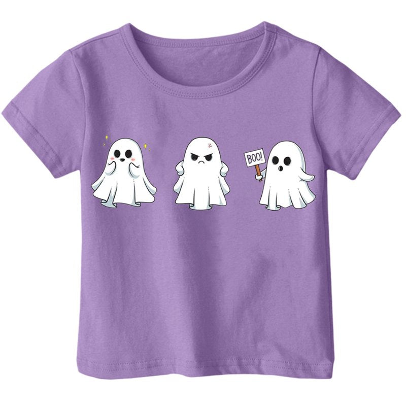 Kids Halloween T Shirt for 1-13 Years Z14 Purple 3-4 Years