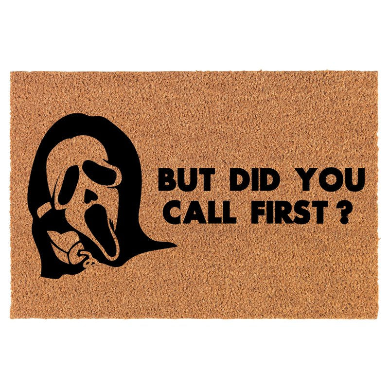 Scary Ghost Welcome Doormat - Funny Halloween Coco Coir Door Mat 30x18