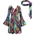 Disco 70s Hippie Costume Dress for Women Halloween Party XL - Black