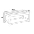 Adirondack Coffee Table - 35 Inch Outdoor Patio Table, UV Resistant HDPE Plastic