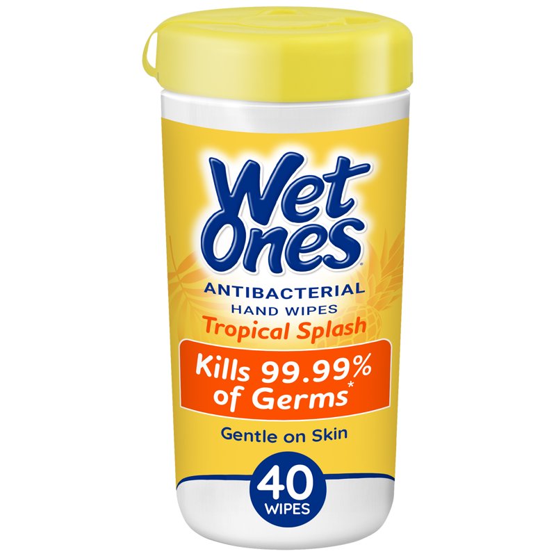 Antibacterial Hand Sanitizing Wipes - Tropical Splash Scent, 40 Ct Canister