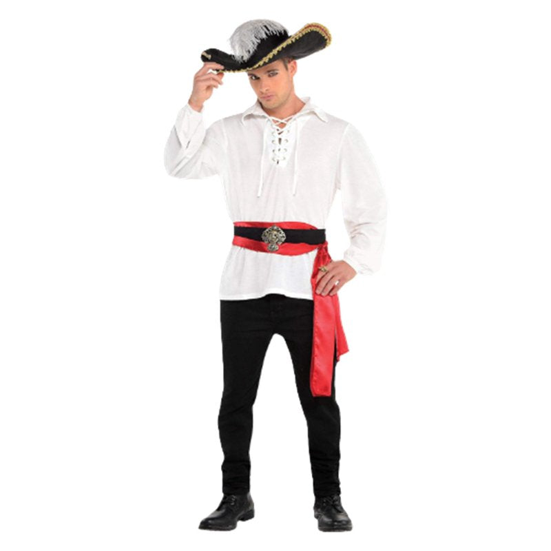 White Renaissance Pirate Shirt for Men Costume & Cosplay