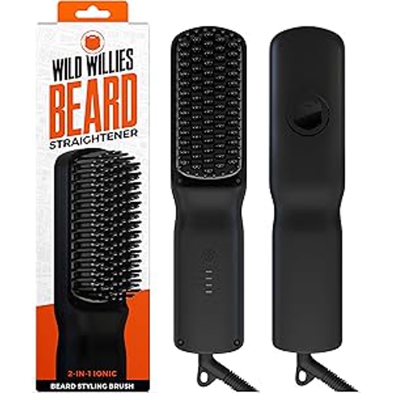 Beard Straightener 2-in-1 Ionic Styling Brush for Men