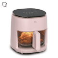 5Qt Glass Air Fryer - Shell Pink, Non-Toxic with Touch Screen & 5 Presets