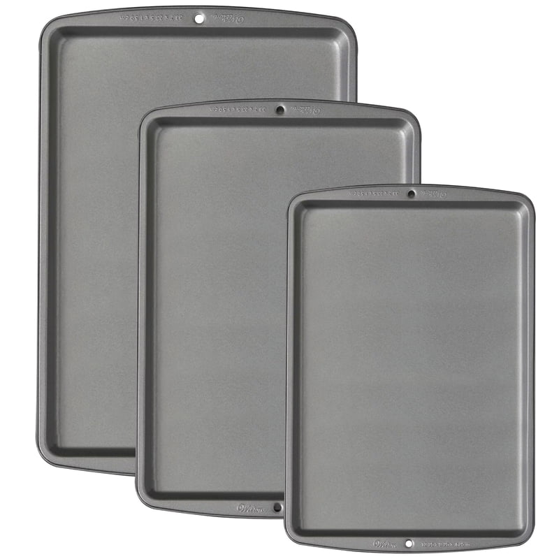 Premium Non-Stick Cookie Sheet Pan Set - 3-Piece Bakeware