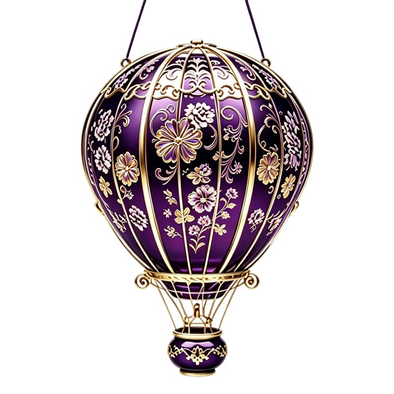 Hot Air Balloon Acrylic Ornament - Window & Garden Hanging Decor - Variation of THIS listing