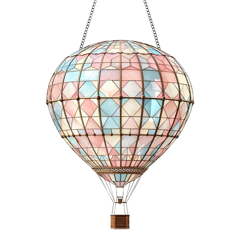 Hot Air Balloon Acrylic Ornament - Window, Garden & Patio Decor - Variation 040