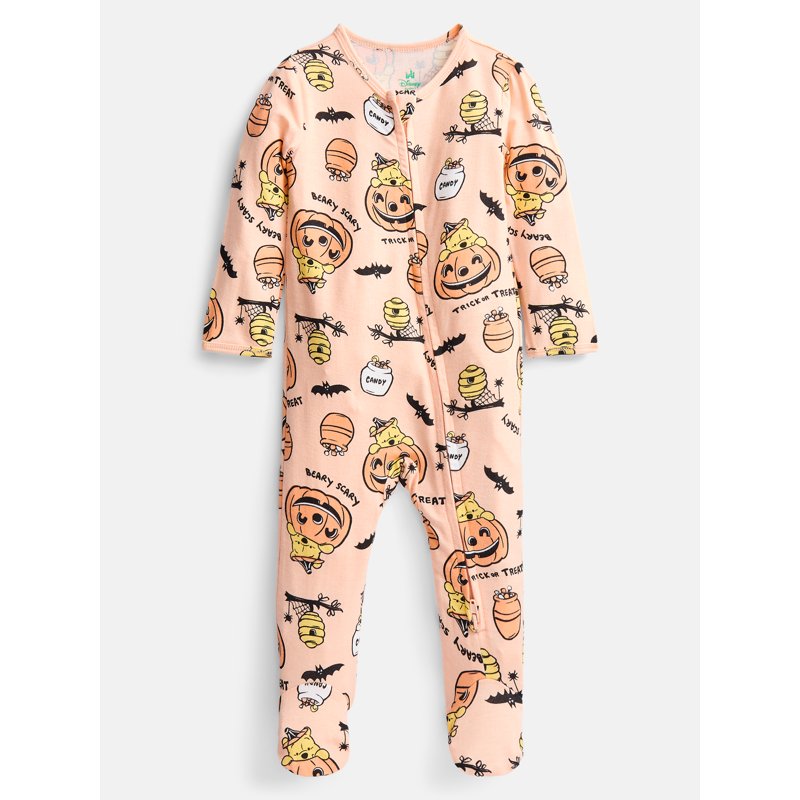 Baby Boys Halloween Sleep Footed One-Piece - Winnie the Pooh, Size 0-9 Months, Newborn Variation