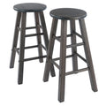 Counter Stools Set - 2-Piece Oyster Gray, 24-Inch Height
