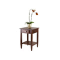 Richmond Accent End Table - Walnut Finish with Storage