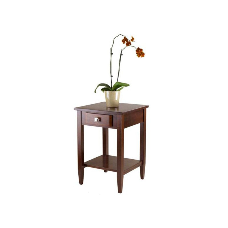 Richmond Accent End Table - Walnut Finish with Storage