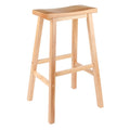 Saddle Seat Bar Stool - Beechwood, 29" Height, Natural Finish