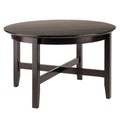 Round Coffee Table - Solid Wood, Espresso Finish, 30" Diameter