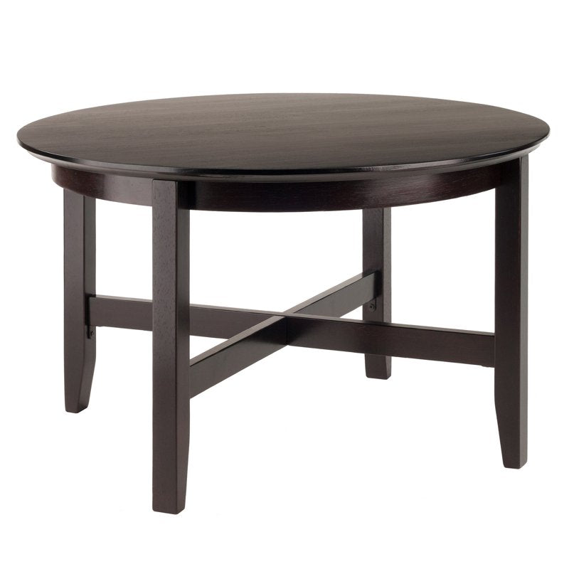 Round Coffee Table - Solid Wood, Espresso Finish, 30" Diameter