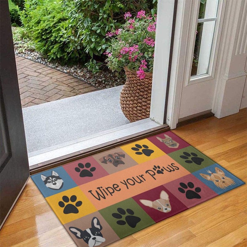 Wipe Paws Doormat with Non-Slip Rubber Backing - Absorbent Front Door Rug, 30 x 17 Inches - One Size, Wipe Paws-2