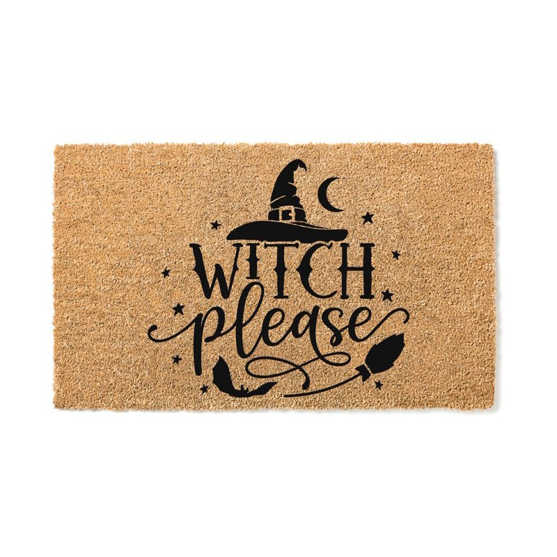 Halloween Welcome Door Mat 24x48 - Funny Fall Decor, Outdoor Doormat