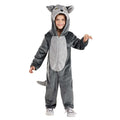 Toddler Wolf Costume - Plush Animal Jumpsuit for Kids, Cozy & Durable