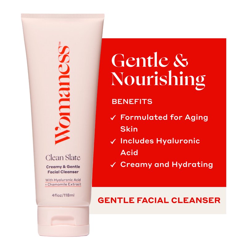 Gentle Facial Cleanser for Sensitive Skin with Hyaluronic Acid & Chamomile Extract - 4 fl oz