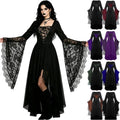 Women Halloween Costume Witch Vampire Light Purple 5XL Plus Size Cosplay Dress