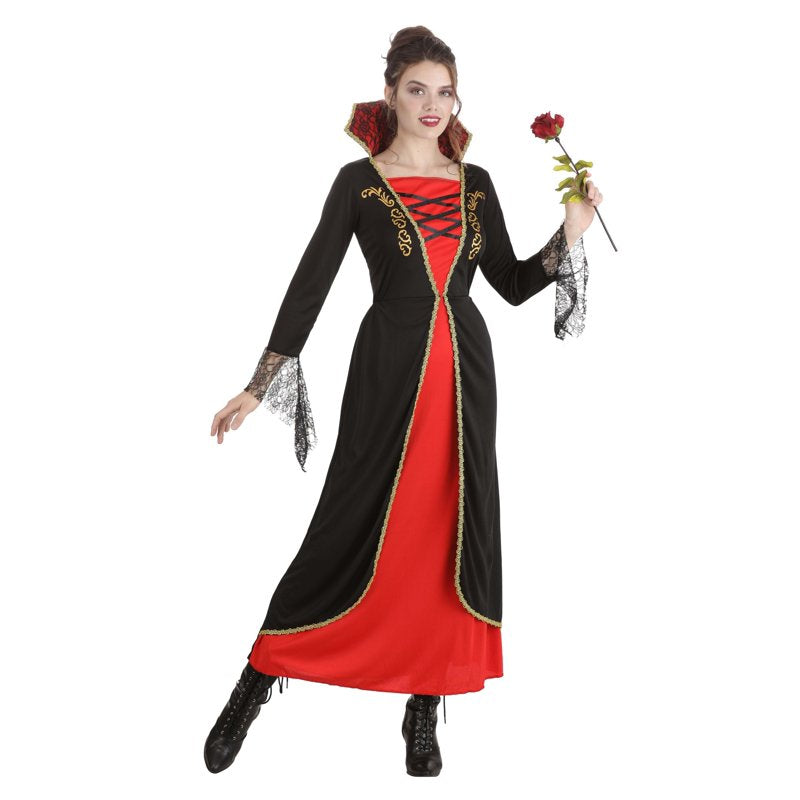 Women's Classic Vampire Costume Large/X-Large - Elegant Nightwear Dress