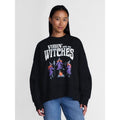 Women's Halloween Graphic Fleece Sweatshirt - My Witches Black Soot L - Cozy Costume Alternative