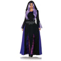 Women's Mystic Witch Costume XL - Black & Purple Halloween Dress