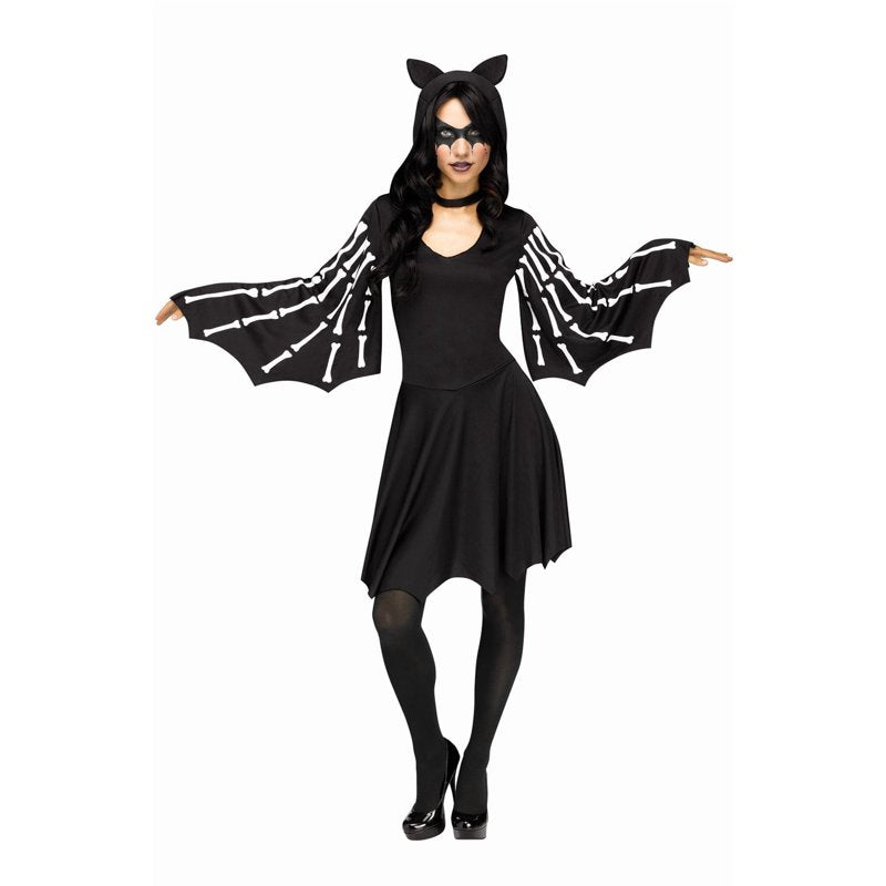 Women's Sassy Bat Costume S/M - Halloween Dress for Adults